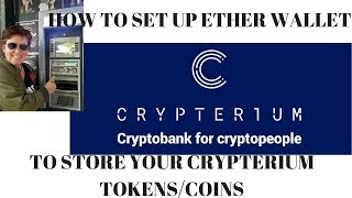 MYETHER WALLET SET UP TO STORE CRYPTERIUM amp OTHER ERC 20 TOKENS [upl. by Holladay]