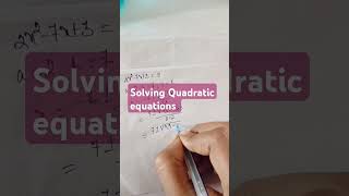 solving Quadratic Equations using quadratic formula math shortvideos 😌 [upl. by Tirzah]