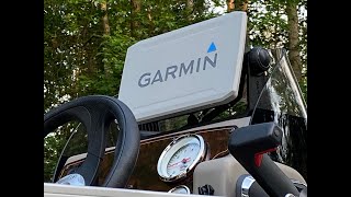 2023 Sun Tracker Bass Buggy 18DLX Pontoon Boat Garmin ECHOMAP UHD 93sv Fish Finder install [upl. by Noak]