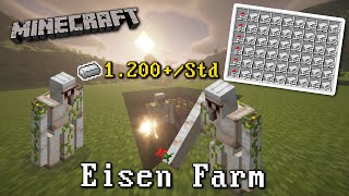 Beste Starter Eisen Farm für Überleben Minecraft  MUST HAVE [upl. by Anay]