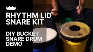 Make Your Own Snare Drum with a Bucket Rhythm Lid Snare Kit  Product Demo  Remo [upl. by Glenden]