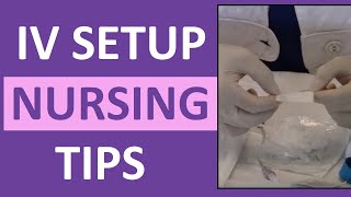 How to Set Up for an IV Intravenous  Nursing Clinical Skills [upl. by Swain]