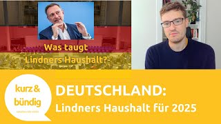 Lindners Haushalt 2025 kurz amp bündig [upl. by Navek]