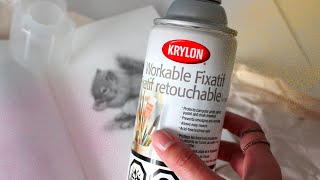 SMUDGEPROOF Your Drawings  Krylon Workable Fixatif [upl. by Balbur]