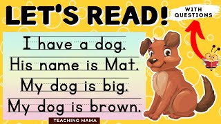 Lets Read  Reading Comprehension  Kinder and Grade 1  Teaching Mama [upl. by Jannel]