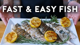 3 Easy Fish Recipes Ready in Under 20 min  Basics with Babish [upl. by Federica]