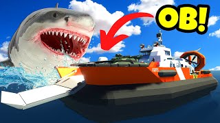 OB amp I Try to CAPTURE a MEGALODON with a Ship in Stormworks Multiplayer [upl. by Ibloc]