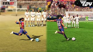 Free Kicks From FIFA 94 to FC 24 [upl. by Burkley]