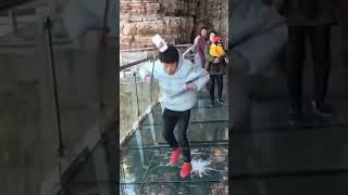 Walking Across Chinas Insane Glass Bridge 😱🌉 [upl. by Felicia]