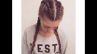 How to Make Two French Braids By Yourself [upl. by Rodrique]