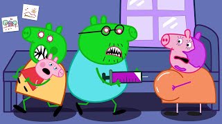 Peppa Pig Zombie Apocalypse Horror Mummy Peppa Family At Night   Peppa Pig Funny Animation [upl. by Darcee]