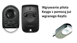 Wgrywanie pilota Somfy Keygo z pomocą już wgranego pilota Keytis do napędu Dexxo Optimo [upl. by Pantheas]