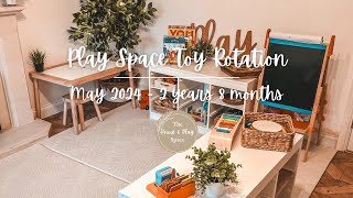 Toy Rotation amp Play Space Walkthrough  Montessori inspired playroom  May 2024 [upl. by Reade]