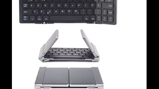 faltbare Bluetooth Tastatur mit QWERTZ Tastaturlayout für Windows PC Tablet handy EC Technology [upl. by Nylleoj728]