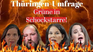 ThüringenUmfrage KRACHENDER GrünenAbsturz [upl. by Suoirad360]