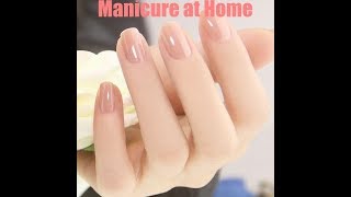 Salon style manicure at home  How to do manicure at home in hindi [upl. by Fuhrman]