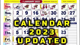 Calendar Malaysia 2023 Updated [upl. by Yreneh]