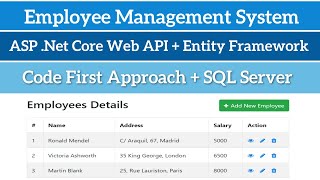 ASPNET Core Web API CRUD Using Entity Framework Code First Approach  Full Course [upl. by Drida543]