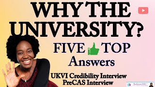 how to answer why study at that university [upl. by Adnawak711]