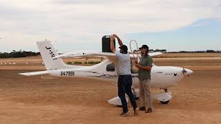 Refuelling a Jabiru aircraft at RotorSport Australia Rollos Airfield Pallamana South Australia [upl. by Laeahcim]