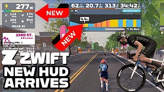 ZWIFT New HeadsUp Display HUD Details amp Full WalkThru [upl. by Atinuj]