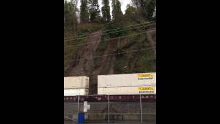 Landslide Derails Train This is the ORIGINAL video [upl. by Latimore]