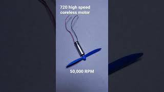 drone motormodel 720 high speed coreless dc 37 volt motor with propalers [upl. by Yanehs]