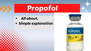 Anesthetic Agent Propofol all About Simple explainPhysical property indication Uses In hindi [upl. by Wieren]