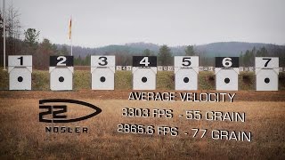 22 Nosler Ballistics Testing  How much faster than the 223 [upl. by Karoly]