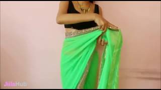 How To Wrap Saree amp Look HotSimple Designer Sari Wearing Method [upl. by Aicat]