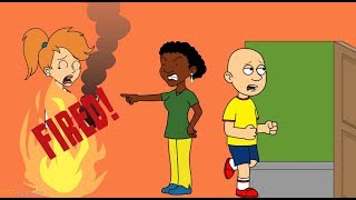 Miss Martin sends Caillou to the Principals Office for an Invalid Reason  Fired [upl. by Ahsenak]