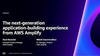 AWS reInvent 2023  The nextgeneration applicationbuilding experience from AWS Amplify FWM203 [upl. by Chrissy]