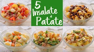 5 IDEE per INSALATA FREDDA DI PATATE Ricetta Facile  5 Easy Potato Salad Recipes [upl. by Ezekiel821]