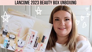 LANCOME 2023 BEAUTY BOX UNBOXING  Emma Swann [upl. by Sabino188]