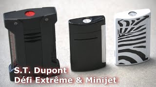 ST Dupont Lighters Comparison  miniJet amp Défi Extrême Black amp Zebra UNBOXING REVIEW amp TRY OUT [upl. by Llenehc977]