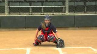 Catching Tips  Stance with Ashley Holcombe of USA Softball [upl. by Lello333]