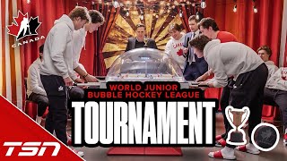 TEAM CANADA TEAMMATES FACE OFF IN HILARIOUS BUBBLE HOCKEY TOURNAMENT [upl. by Regor350]