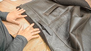 Turning Sheepskin into a Leather Jacket Korean shearling Jacket Factory [upl. by Astred329]