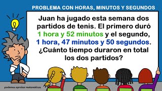 PROBLEMA CON HORAS MINUTOS Y SEGUNDOS SISTEMA SEXAGESIMAL [upl. by Chapnick]