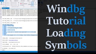 Windbg tutorial  loading symbols [upl. by Llevol186]