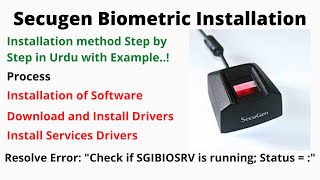 Secugen biometric installation and drivers  resolve Check if SGIBIOSRV is running Status   error [upl. by Brosine]