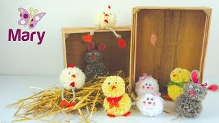 Pompon animaletti  Facilissimo  DIY [upl. by Wynn]