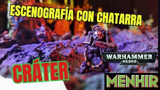 ESCENOGRAFIA CON CHATARRA CRÁTER WARHAMMER 40K [upl. by Humbert699]