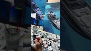 Yacht painting progress 168 hours yacht [upl. by Yezdnil]