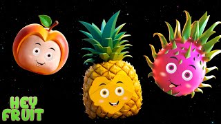 Hey Fruit Sensory  Smoothie Fruits Mix  Fun Dance Video with music and animation [upl. by Krystalle]