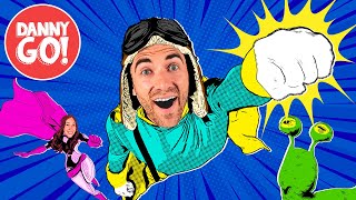 quotKaPowquot Superhero Dance 💥🦸🏻‍♂️ Super Hero Brain Break  Danny Go Songs for Kids [upl. by Korella]