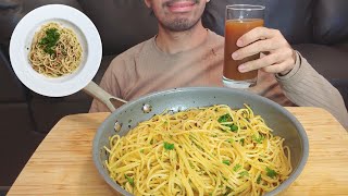 SPAGHETTI AGLIO E OLIO DELICIOUS PASTA MUKBANG EATING SHOW [upl. by Querida]