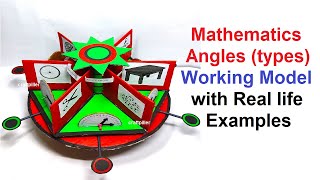 Types of angles  Maths Working model for school project￼ [upl. by Nahallac]