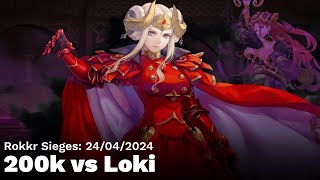 FEH Rokkr Sieges 24042024 — zero effort 200k vs OG Loki [upl. by Eniloj]