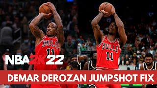 Demar Derozan JUMPSHOT FIX NBA 2K22 [upl. by Alviani]